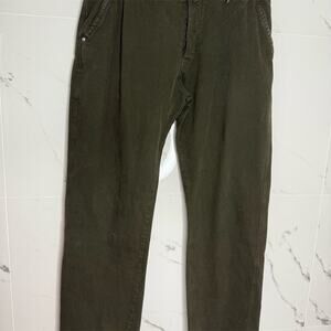 Luigi Borrelli Men's Green Denim Pants Size 38 Casual luxury designer italy